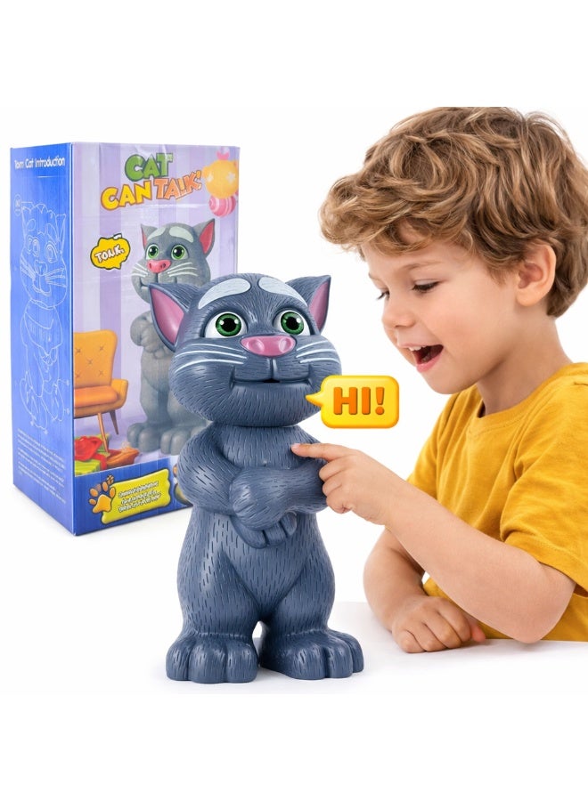 XXL Talking Tom Interactive Musical Sensor Cat Toy – Large Talking & Repeating Character with Touch Sensitivity, Fun Melodies & Realistic Sounds for Kids - Image 1